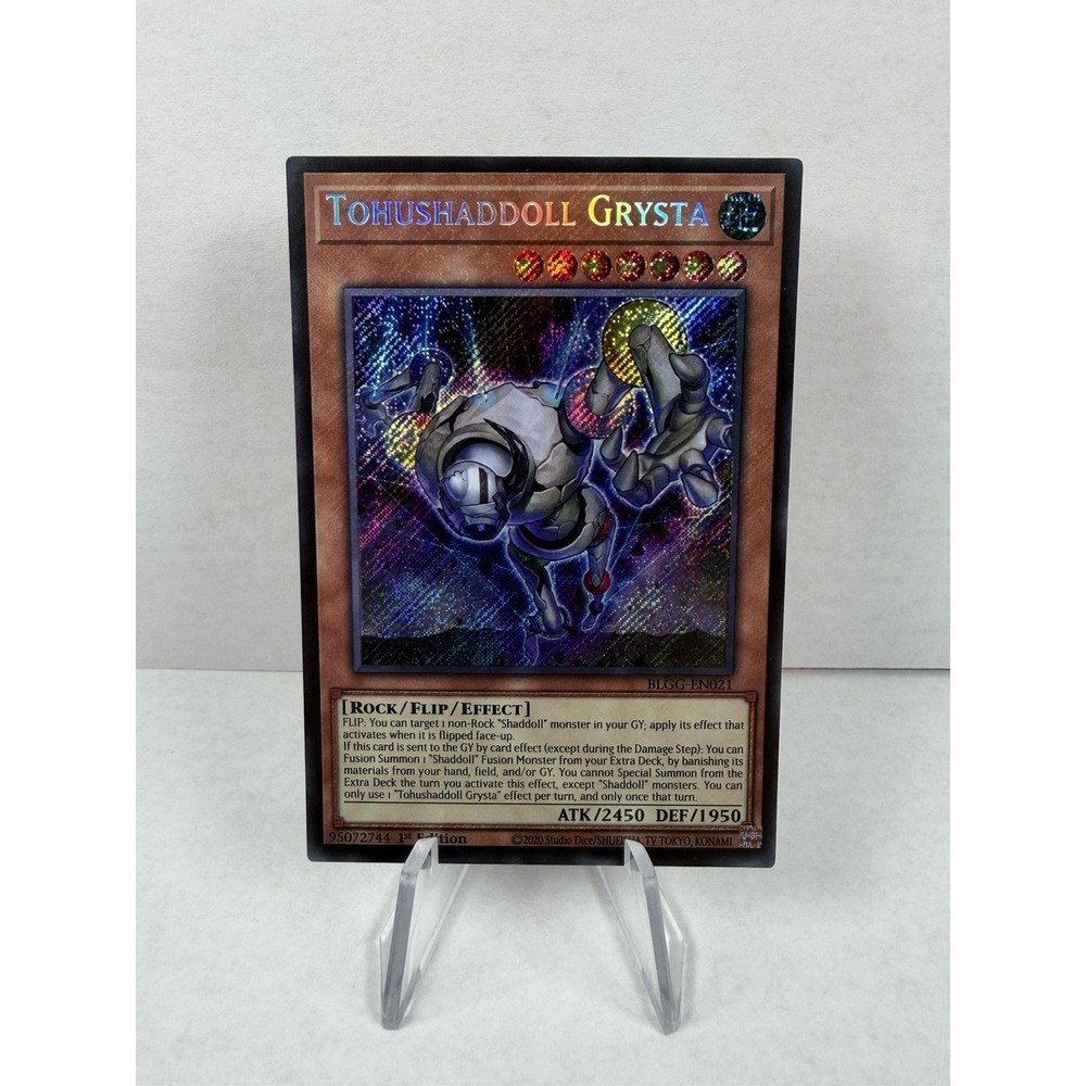 1ST EDITION TOHUSHADDOLL GRYSTA SECRET RARE BLGG-EN021 YUGIOH CARD
